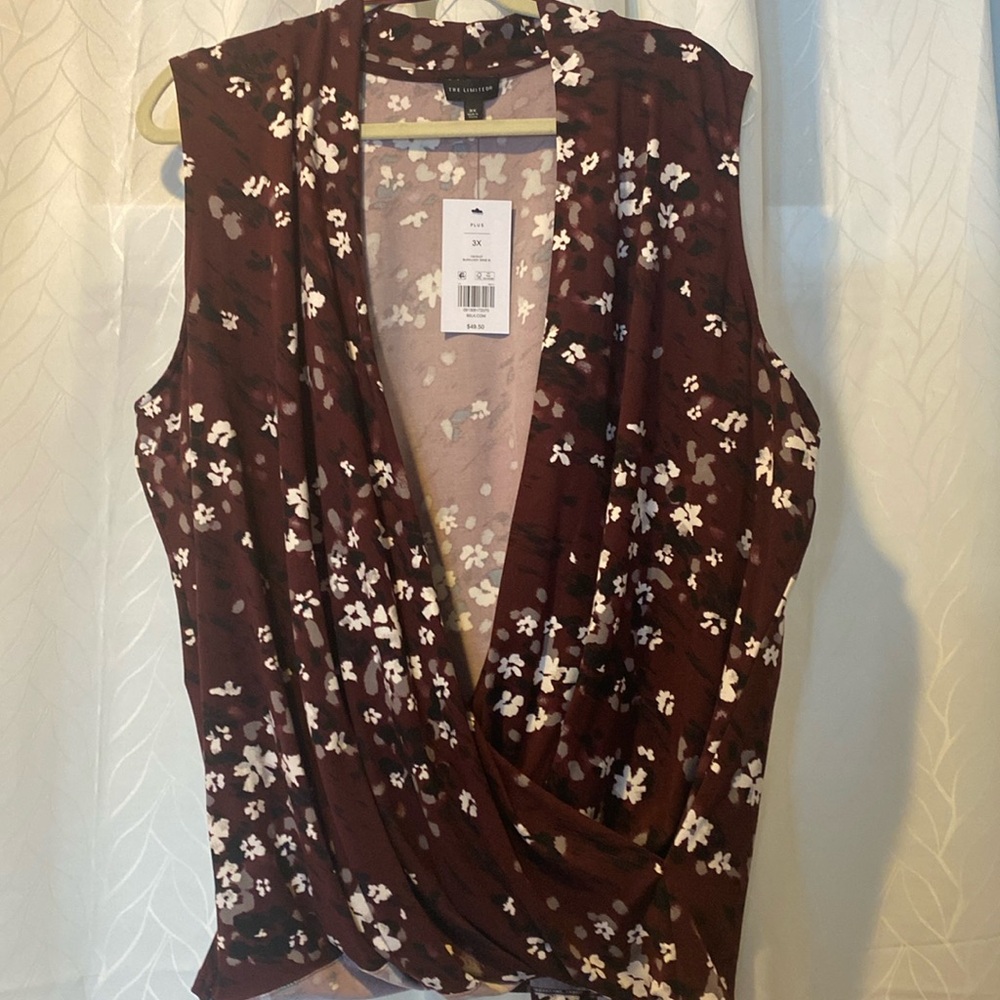 The Limited Sleeveless Wrap Bluse